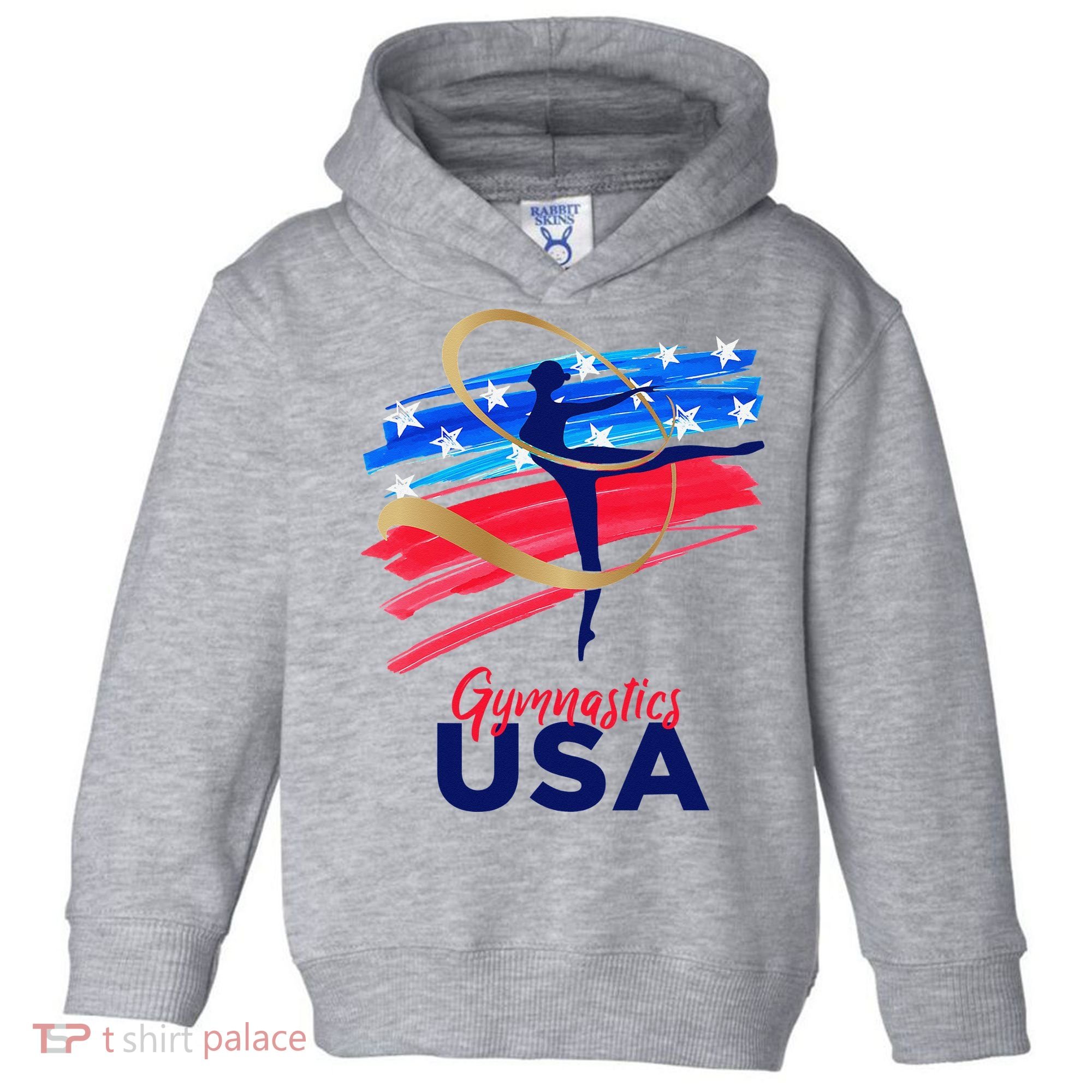 Gymnastics USA Support the Team USA Flag Toddler Hoodie
