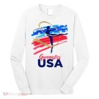 Gymnastics USA Support the Team USA Flag Long Sleeve Shirt thumb 0