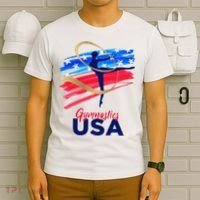 Gymnastics USA Support the Team USA Flag T-Shirt thumb 6
