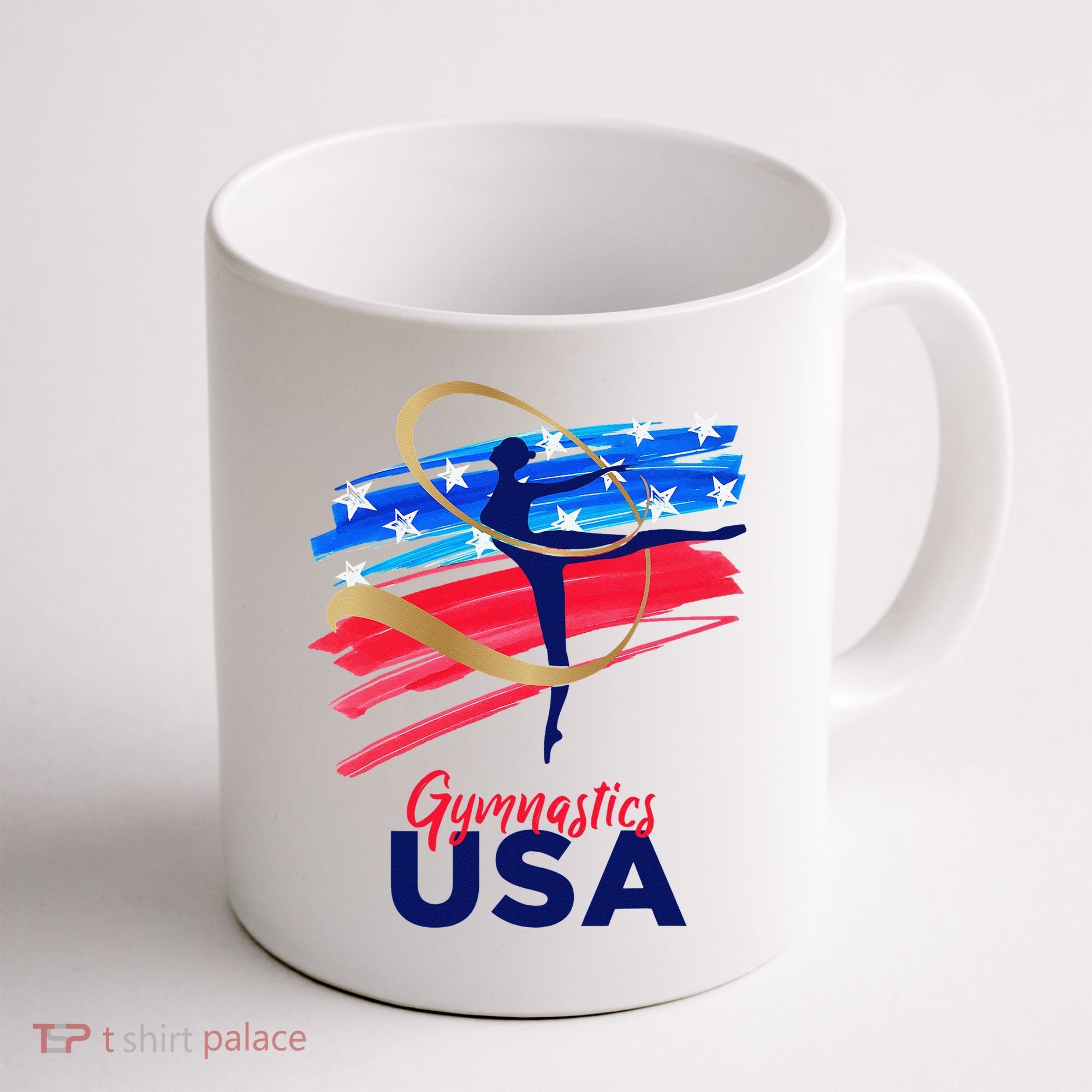 Gymnastics USA Support the Team USA Flag Coffee Mug