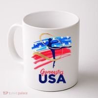 Gymnastics USA Support the Team USA Flag Coffee Mug thumb 0