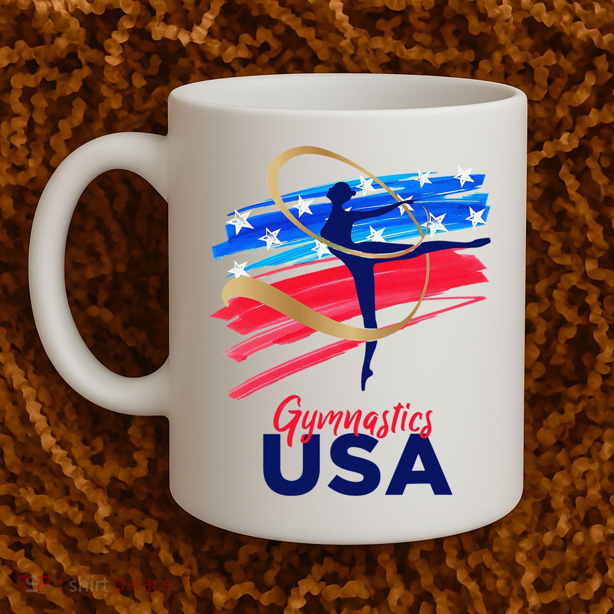 Gymnastics USA Support the Team USA Flag Coffee Mug