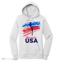 Gymnastics USA Support the Team USA Flag Women's Hoodie thumb 0