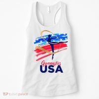 Gymnastics USA Support the Team USA Flag Women's Tank Top thumb 0