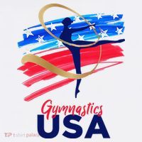 Gymnastics USA Support the Team USA Flag Women's Tank Top thumb 5