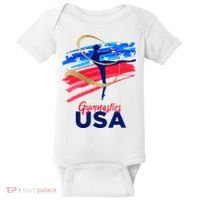 Gymnastics USA Support the Team USA Flag Baby Bodysuit thumb 0