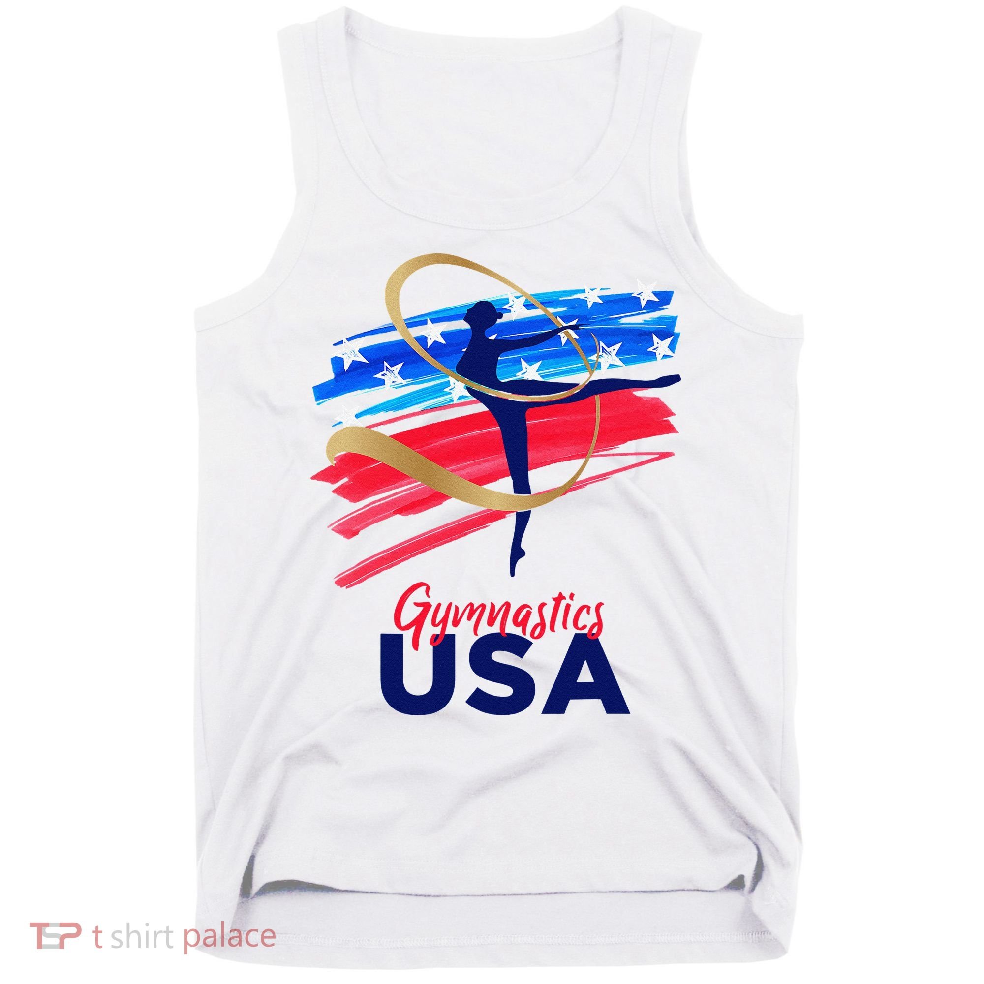 Gymnastics USA Support the Team USA Flag Tank Top