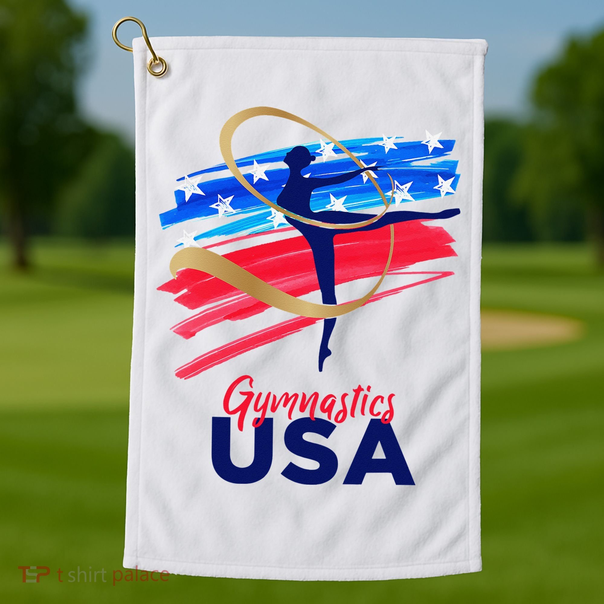 Gymnastics USA Support the Team USA Flag Golf Towel
