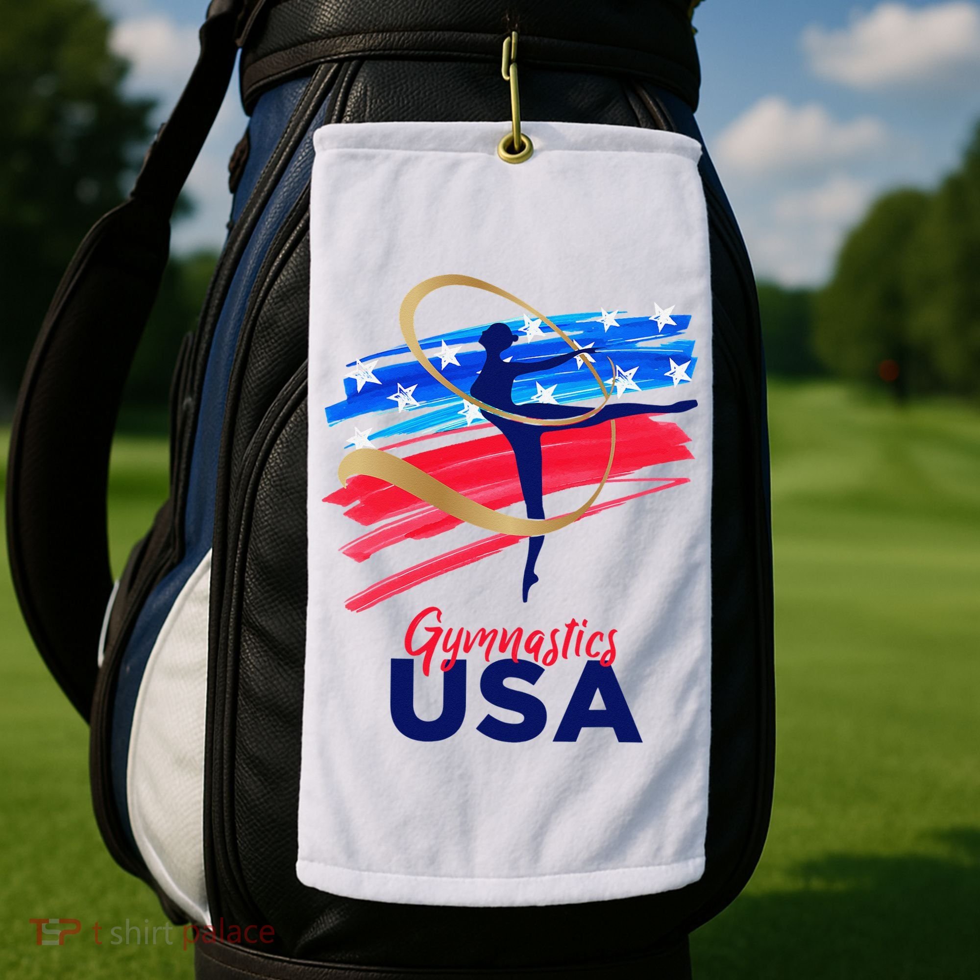 Gymnastics USA Support the Team USA Flag Golf Towel