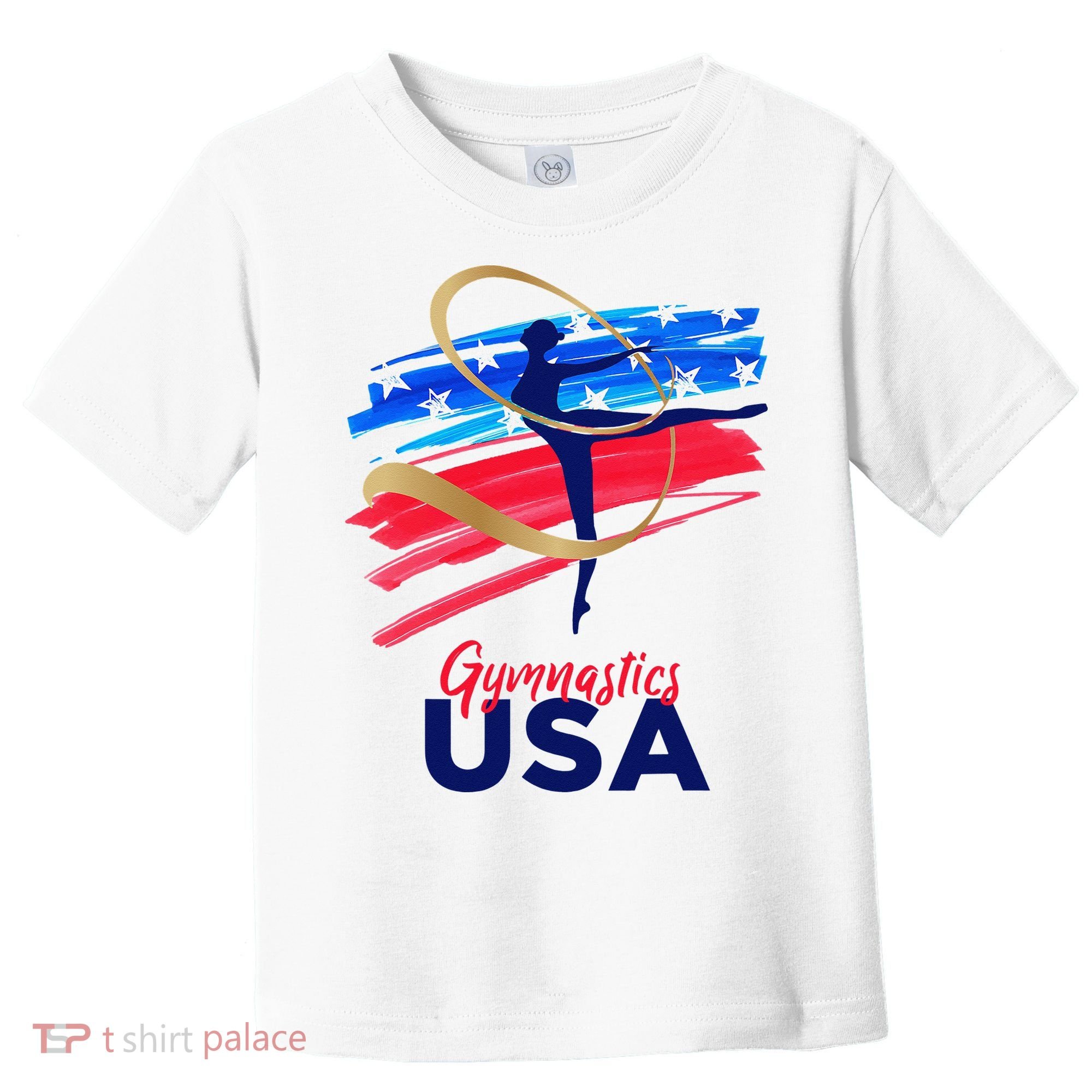Gymnastics USA Support the Team USA Flag Toddler T-Shirt
