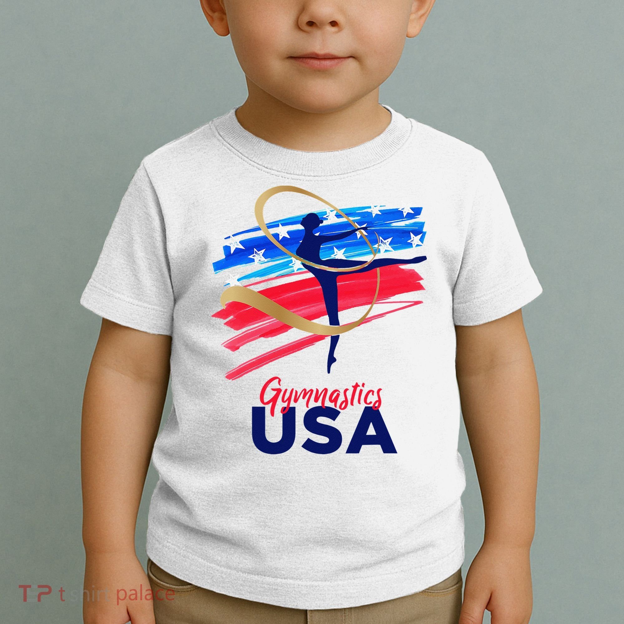 Gymnastics USA Support the Team USA Flag Toddler T-Shirt