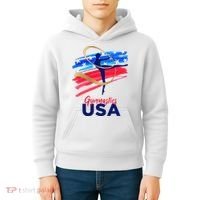 Gymnastics USA Support the Team USA Flag Kids Hoodie thumb 4