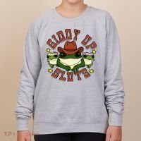 Giddy Up Sluts Frog Funny Women's Sweatshirt thumb 0