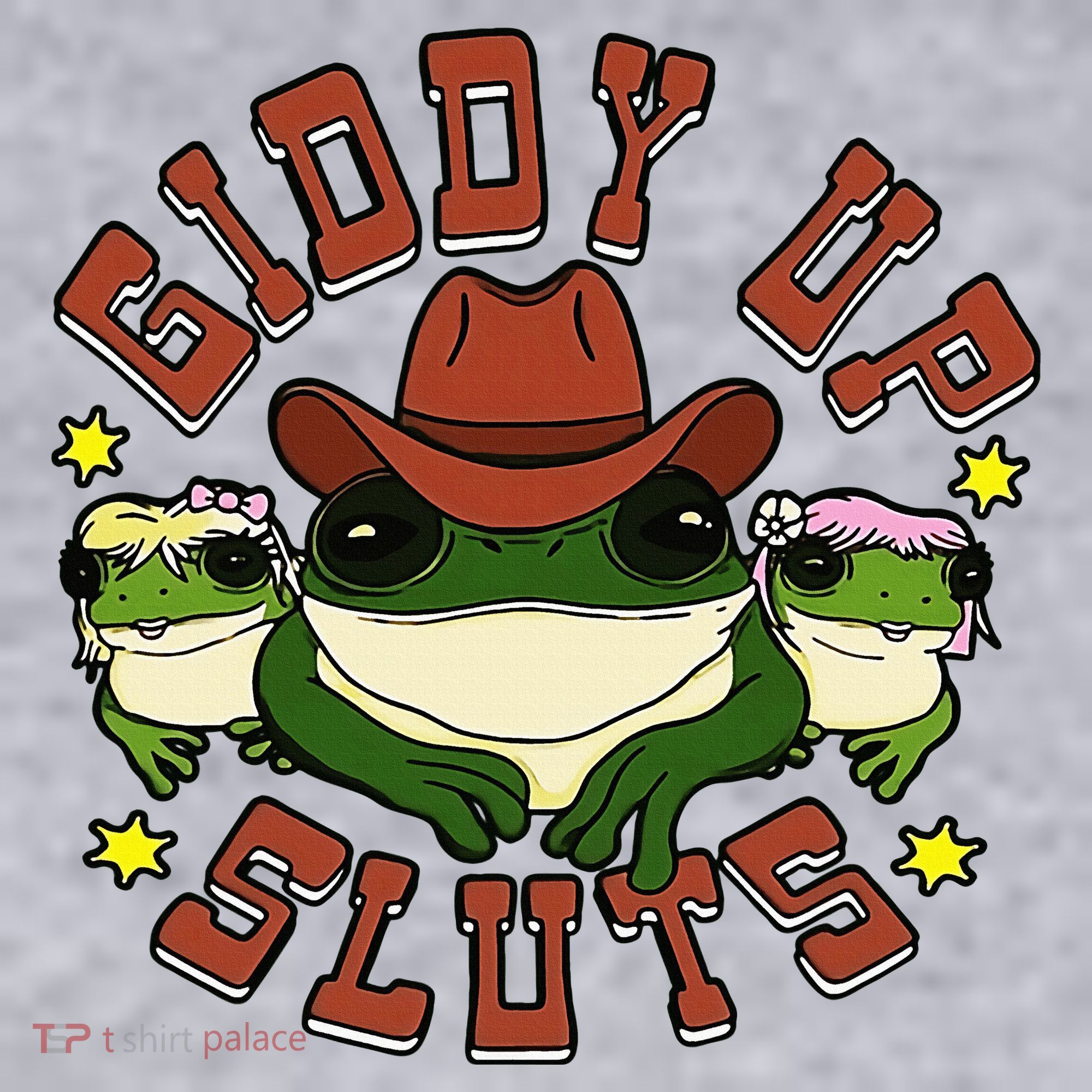 Giddy Up Sluts Frog Funny Women's Sweatshirt