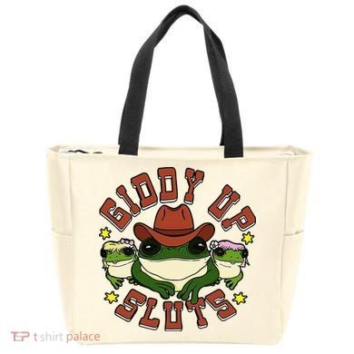 Giddy Up Sluts Frog Funny Tote Bag