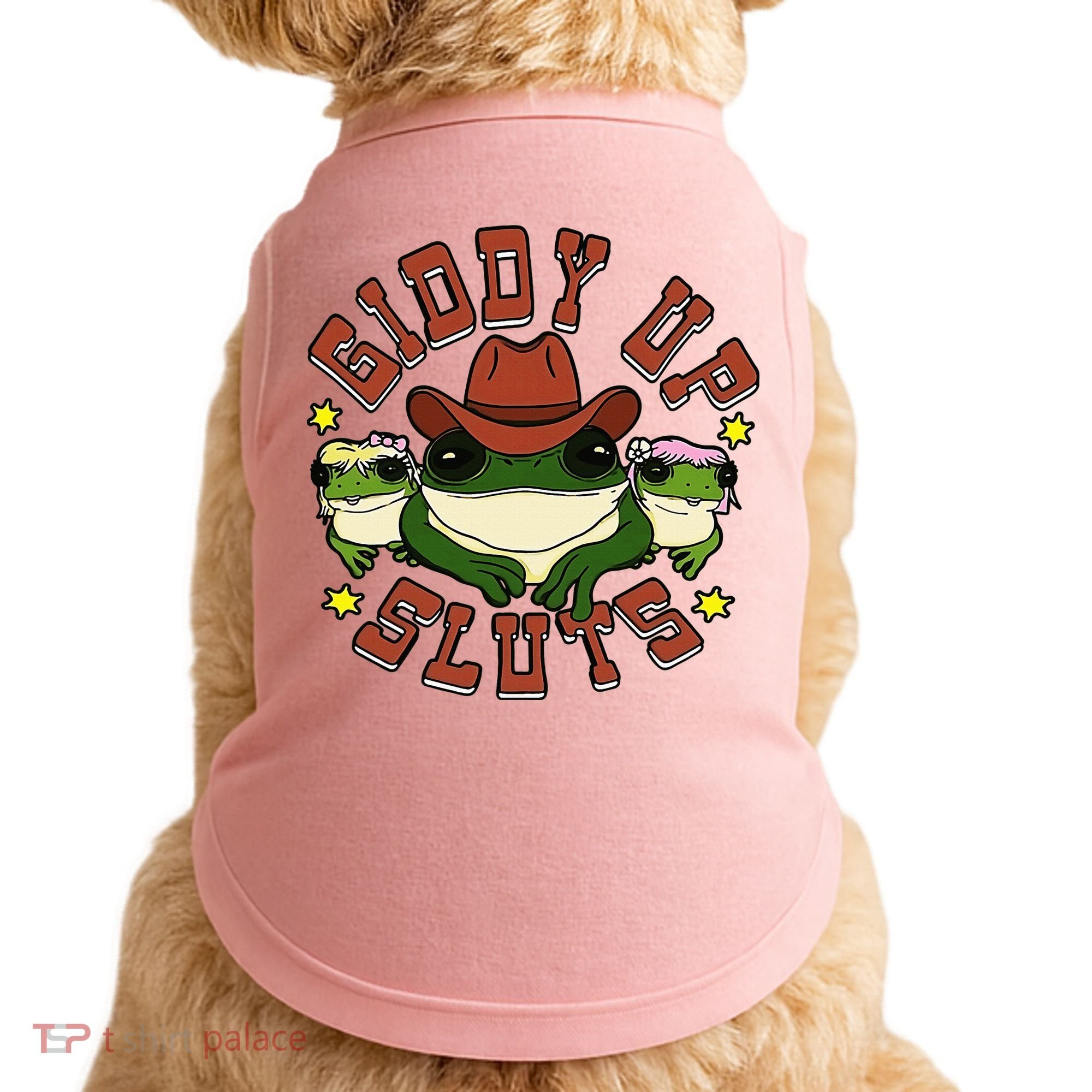 Giddy Up Sluts Frog Funny Doggie Tank