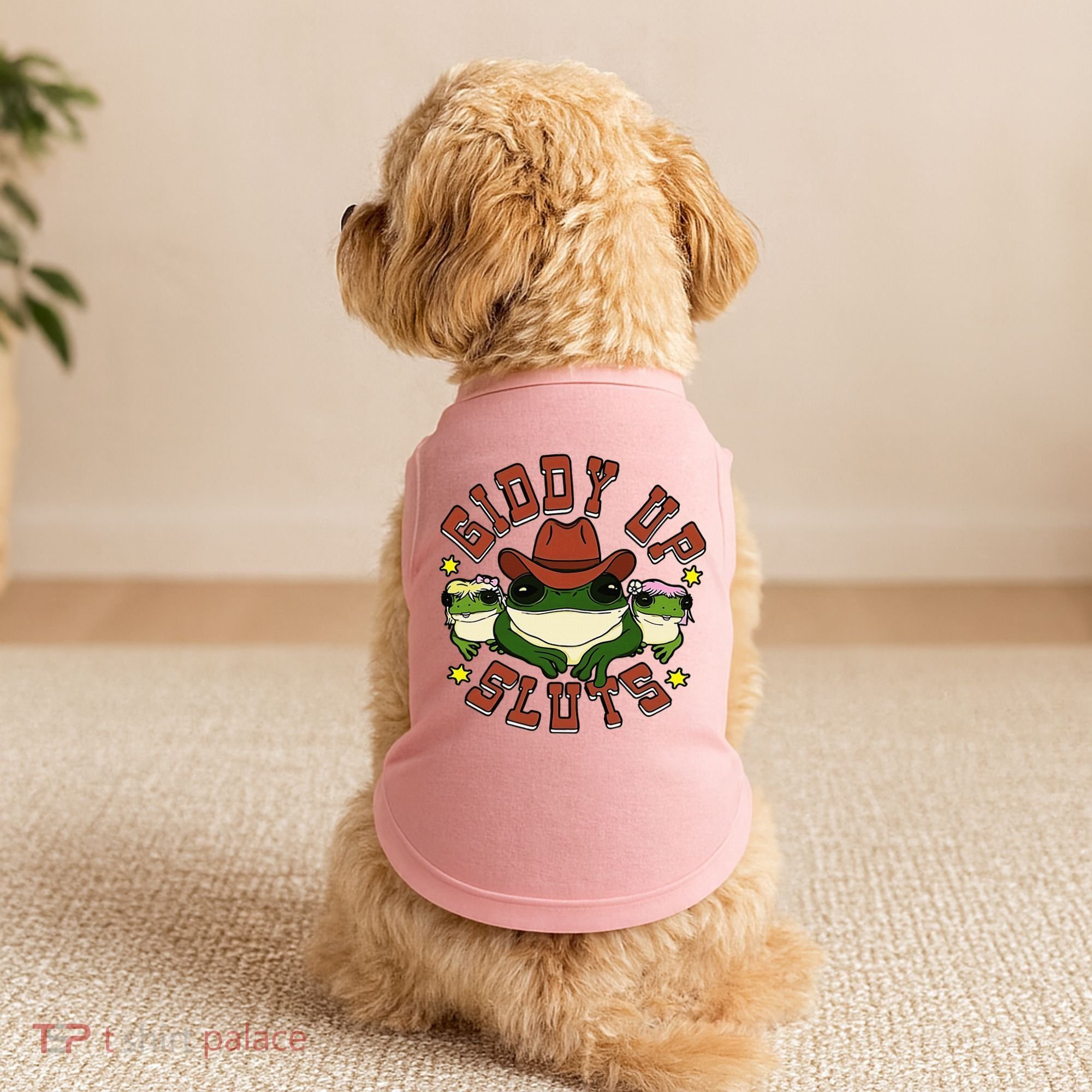 Giddy Up Sluts Frog Funny Doggie Tank
