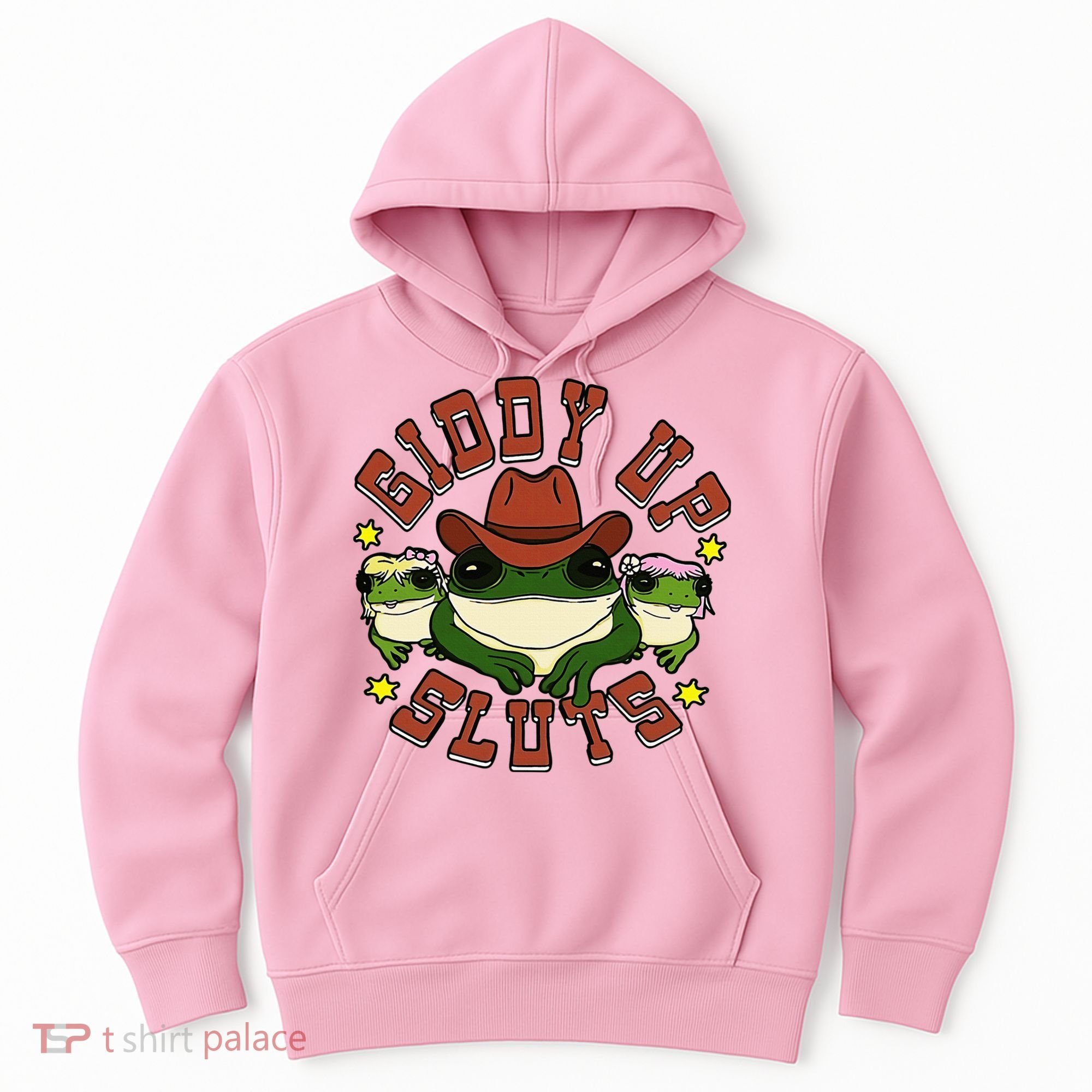 Giddy Up Sluts Frog Funny Hoodie