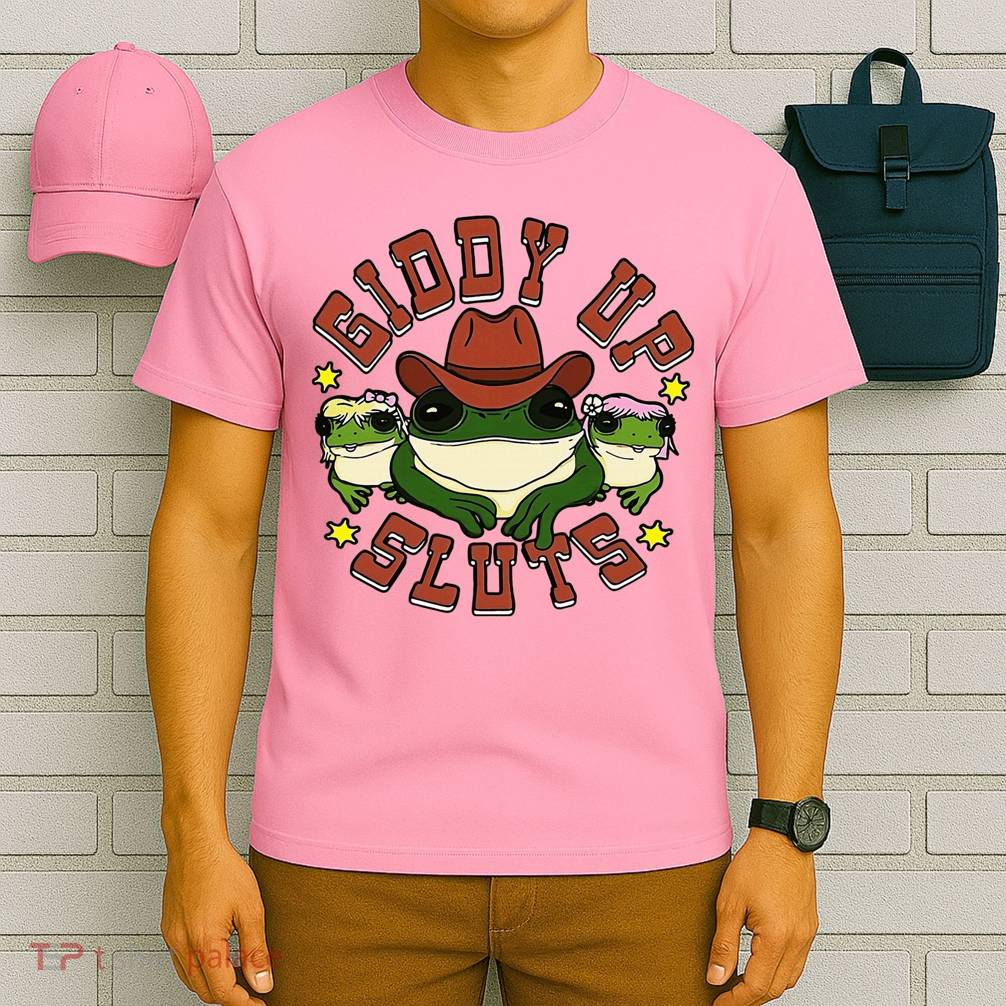 Giddy Up Sluts Frog Funny T-Shirt