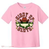Giddy Up Sluts Frog Funny Toddler T-Shirt thumb 0