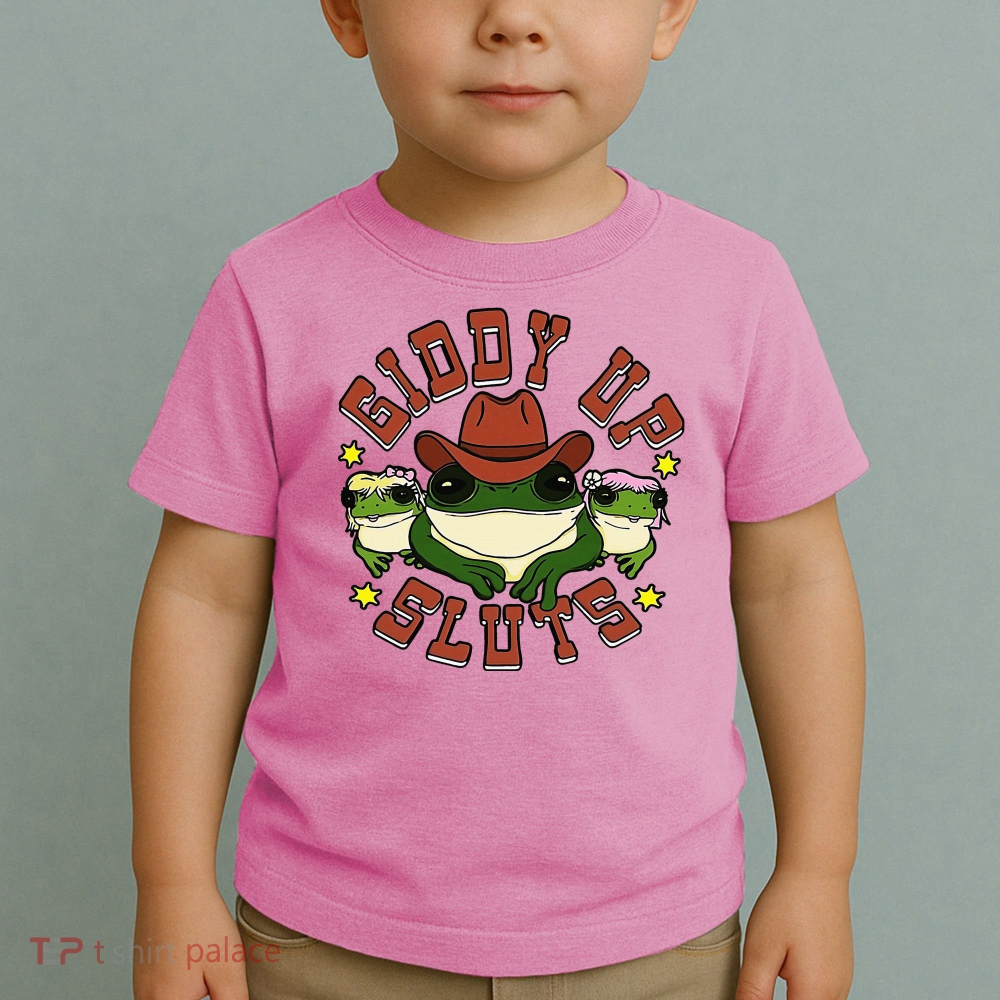 Giddy Up Sluts Frog Funny Toddler T-Shirt