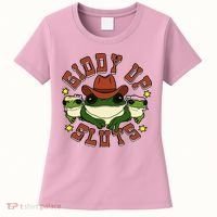 Giddy Up Sluts Frog Funny Women's T-Shirt thumb 0