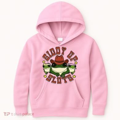 Giddy Up Sluts Frog Funny Kids Hoodie