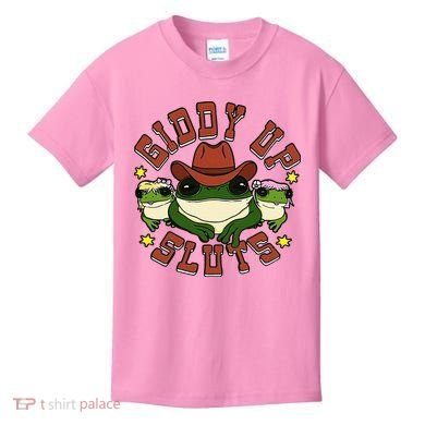 Giddy Up Sluts Frog Funny Kids T-Shirt