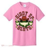 Giddy Up Sluts Frog Funny Kids T-Shirt thumb 0