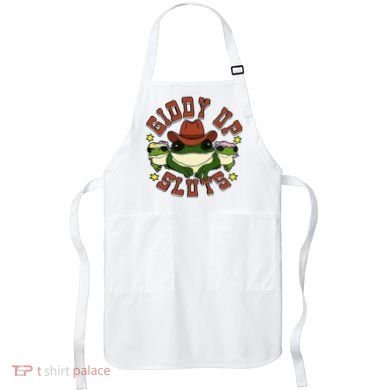 Giddy Up Sluts Frog Funny Apron