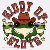 Giddy Up Sluts Frog Funny Apron thumb 3