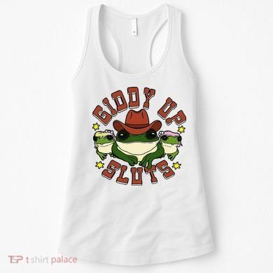 Giddy Up Sluts Frog Funny Women's Tank Top