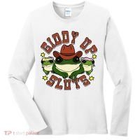 Giddy Up Sluts Frog Funny Women's Long Sleeve Shirt thumb 0