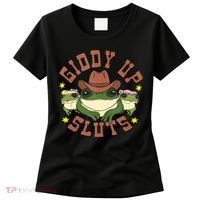 Giddy Up Sluts Funny Western Cowgirl Ranch Rodeo Frog Women's T-Shirt thumb 0