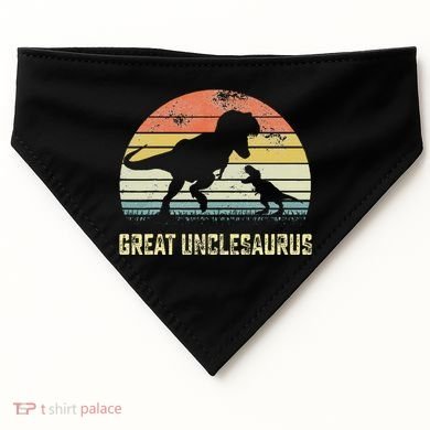 Great Unclesaurus T Rex Dinosaur Great Uncle Saurus USA-Made Doggie Bandana