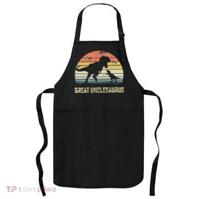 Great Unclesaurus T Rex Dinosaur Great Uncle Saurus Apron