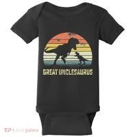 Great Unclesaurus T Rex Dinosaur Great Uncle Saurus Baby Bodysuit thumb 0