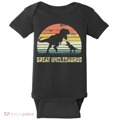 Great Unclesaurus T Rex Dinosaur Great Uncle Saurus Baby Bodysuit