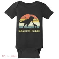 Great Unclesaurus T Rex Dinosaur Great Uncle Saurus Baby Bodysuit thumb 0