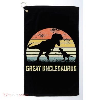 Great Unclesaurus T Rex Dinosaur Great Uncle Saurus Golf Towel