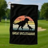 Great Unclesaurus T Rex Dinosaur Great Uncle Saurus Golf Towel thumb 1