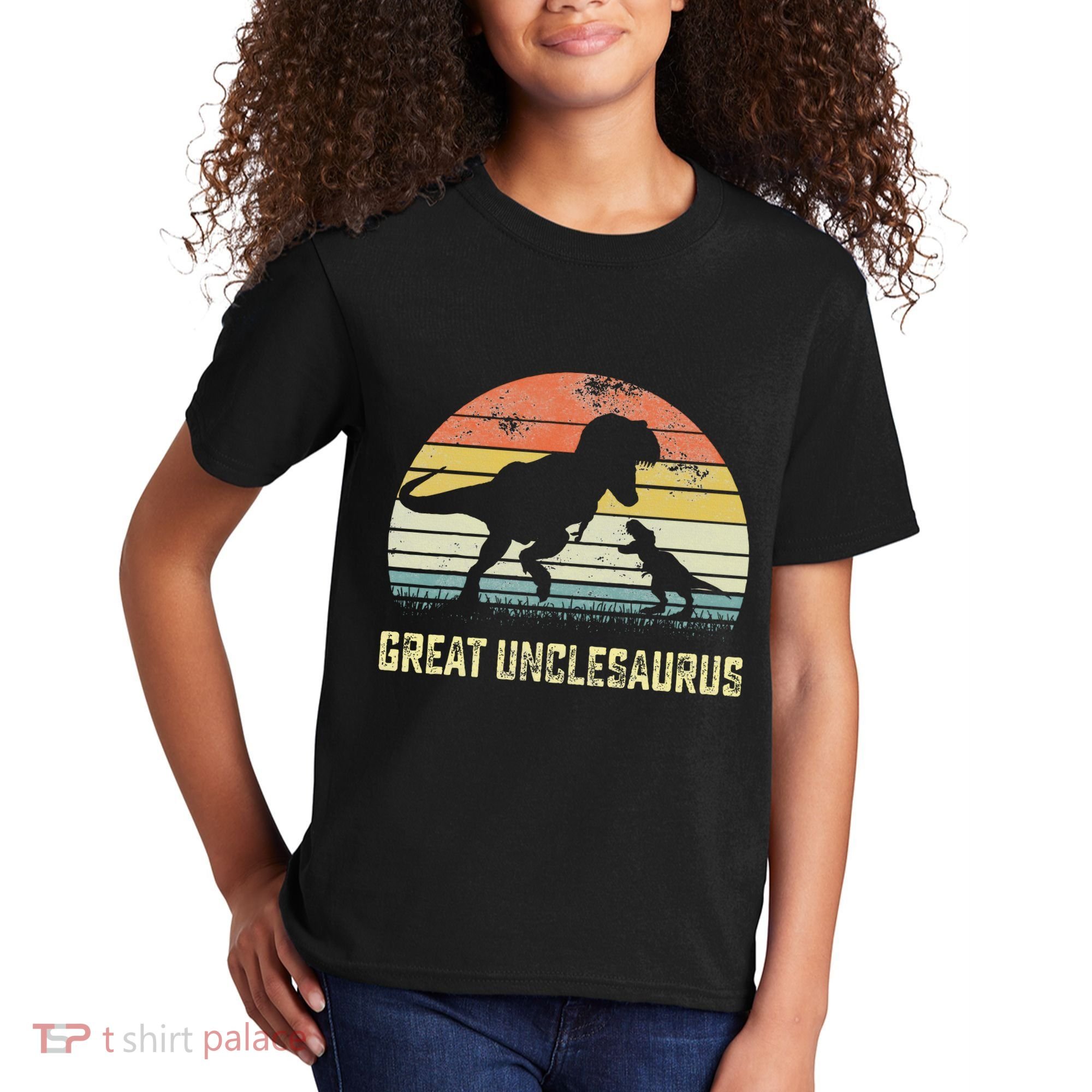 Great Unclesaurus T Rex Dinosaur Great Uncle Saurus Kids T-Shirt