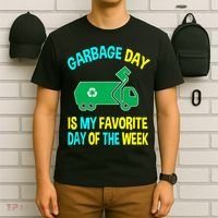 Garbage Uniform Trash Truck Kids Garbage Man Costume T-Shirt thumb 6