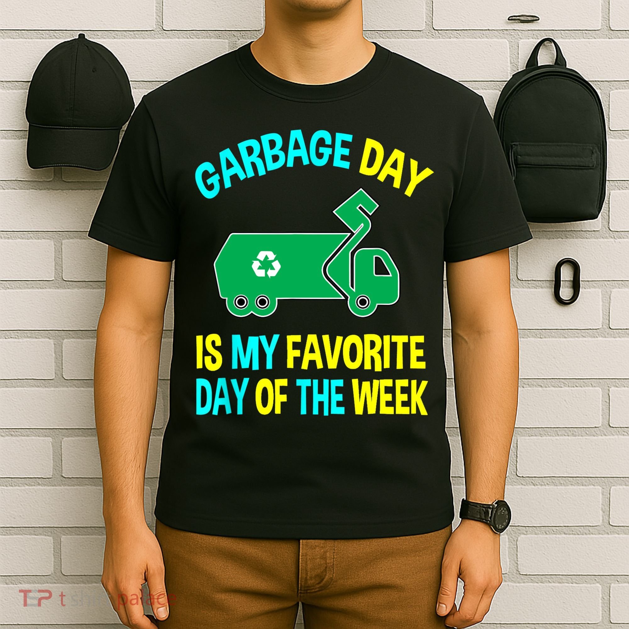 Garbage Uniform Trash Truck Kids Garbage Man Costume T-Shirt