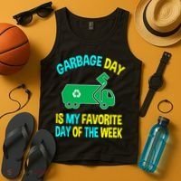 Garbage Uniform Trash Truck Kids Garbage Man Costume Tank Top thumb 4
