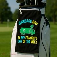 Garbage Uniform Trash Truck Kids Garbage Man Costume Golf Towel thumb 2