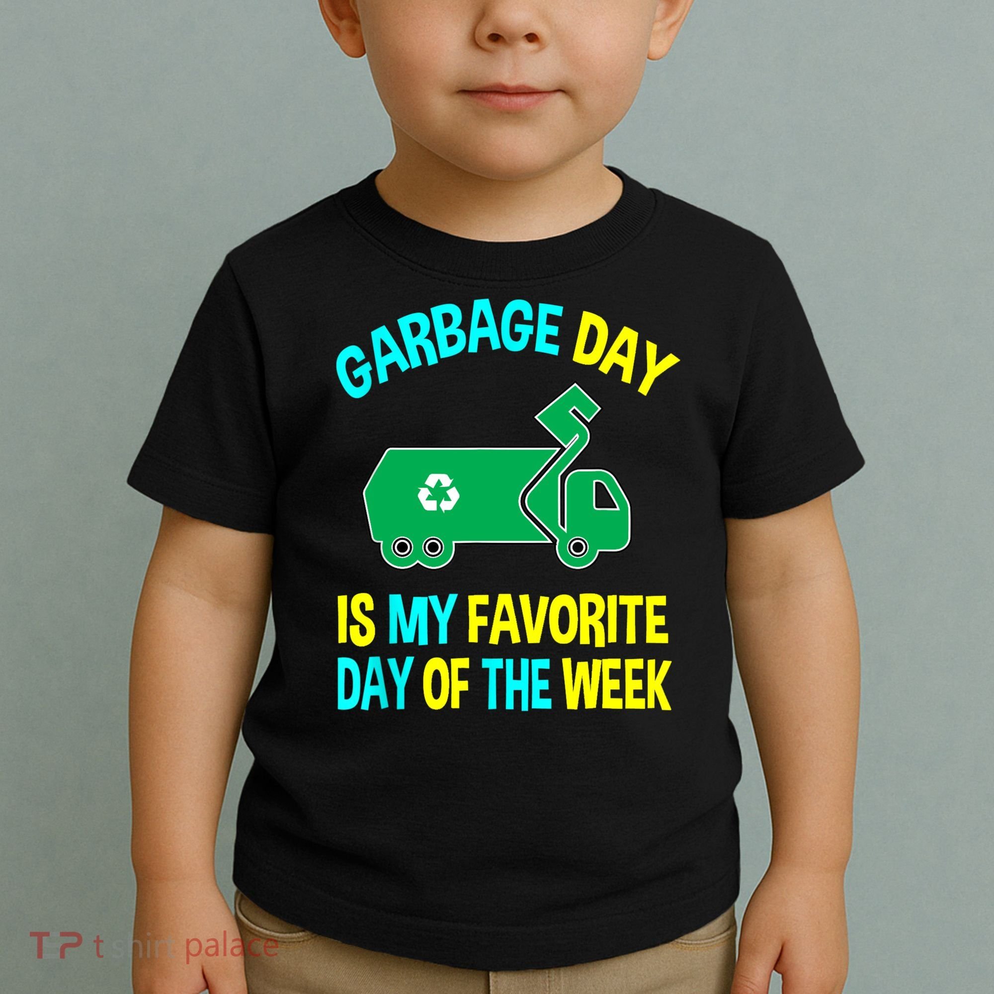 Garbage Uniform Trash Truck Kids Garbage Man Costume Toddler T-Shirt