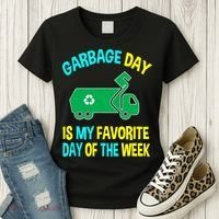 Garbage Uniform Trash Truck Kids Garbage Man Costume Women's T-Shirt thumb 3