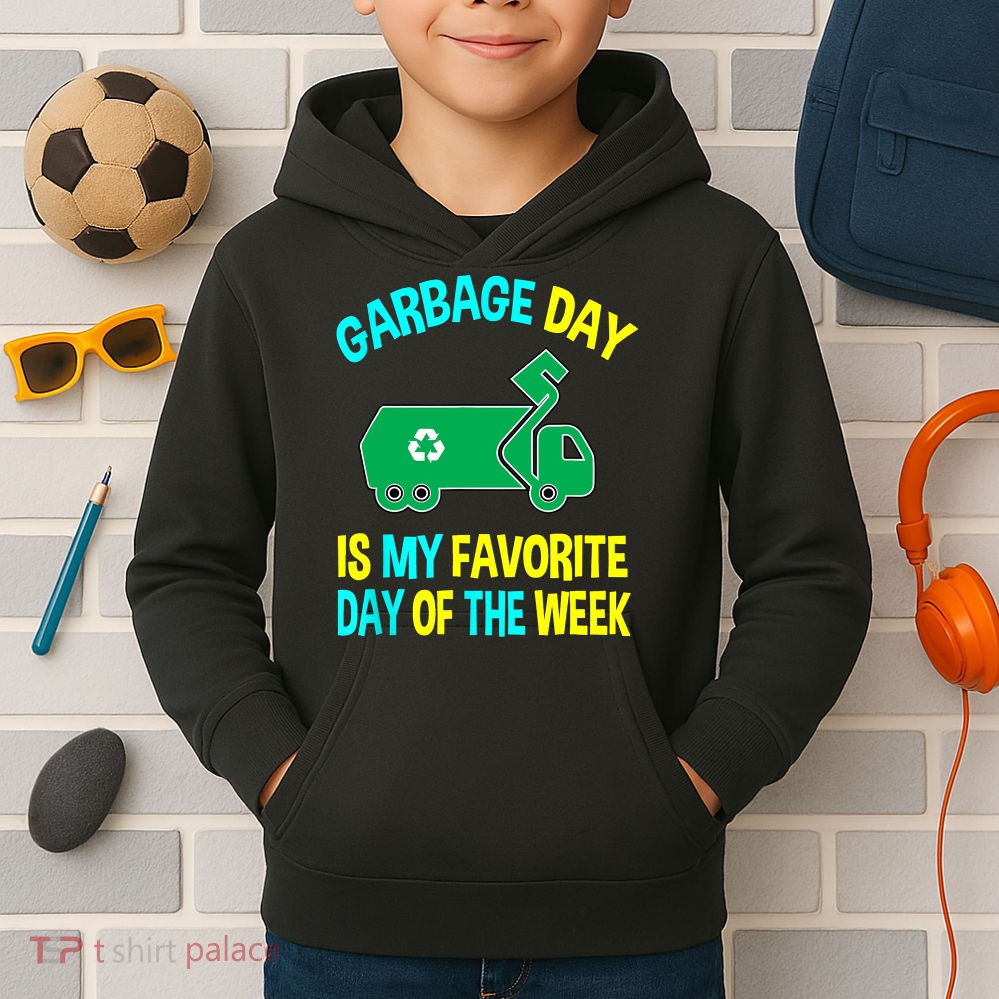 Garbage Uniform Trash Truck Kids Garbage Man Costume Kids Hoodie
