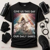 Give Us This Day Our Daily Shred Jesus Christian Cooling Performance Crew T-Shirt thumb 3
